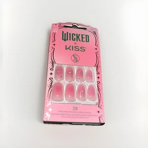 Wicked x KISS Press On Nails | Limited Edition Pink Strass Set | 28 Nägel  - Bild 1 von 2
