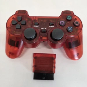 For Sony PlayStation PS2 / PSX Game Vibration Wireless Controller Tested Red - Picture 1 of 2