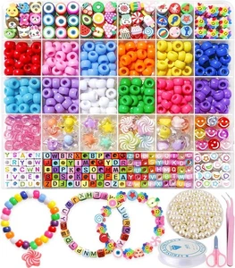 MontoSun Bead Bracelet Making Kit, Friendship Bracelets Beads colorful - Foto 1 di 6
