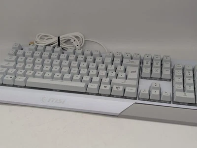 MSI Vigor GK30 RGB gaming keyboard USB wired UK QWERTY white B - Image 1 of 4
