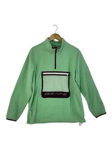 BAPE A Bathing Ape Anorak Half Zip Fleece Jacket L Green Polyester #EH AIA - Picture 1 of 5