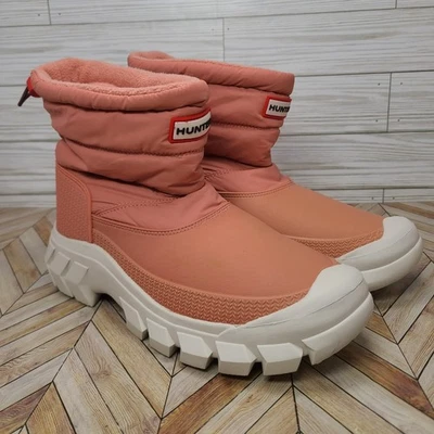 Hunter Women's 7 US Snow Winter Boots Intrepid Short Waterproof Insulated Pink  - Image 1 of 4