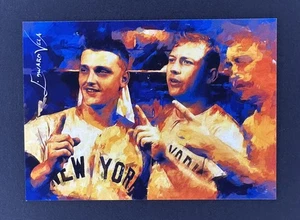Mickey Mantle & Roger Maris #6 Edward Vela 2017 KÜNSTLER SIGNIERT Giclée-Druck /25 - Bild 1 von 2