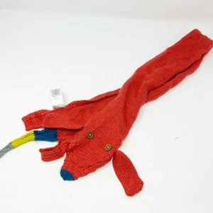 Mini Boden Kids Fall Winter Knitted Fox Animal Scarf Wrap Shawl 11-12Y Orange - Picture 1 of 4