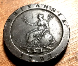 VERY COLLECTIBLE GEORGE III CARTWHEEL TWOPENCE 1797 - Picture 1 of 2
