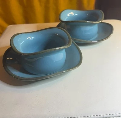 Juego de cuencos y platos de gres Southern Living at HOME azul turquesa - Juego de 4 piezas Foto 1 de 4