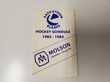 RS20 Saskatoon Blades 1982/83 Minor Hockey Pocket Schedule - Molson