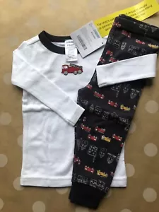 NWT Gymboree 2005 Holiday Baby Boy Sleep Fire Truck Sleep Pajama Set - Picture 1 of 5