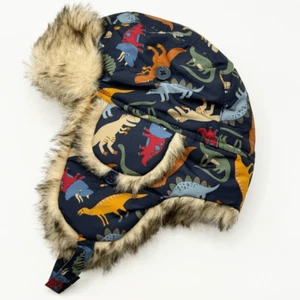 Children’s Place Faux Fur Dinosaur Print Winter Hat NWT - Toddler M (2t - 3Y) - Picture 1 of 7