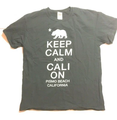 Футболка женская Pismo Beach большая черная Keep Calm and Cali On California Clam Fest - Изображение 1 из 4