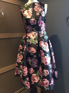 Mela Loves London Floral Sleeveless Dress Size 10 - Picture 1 of 12