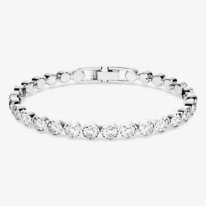 BNIB SWAROVSKI Crystal Tennis Bracelet White, Rhodium plated £135.00 & Gift Bag - Picture 1 of 6