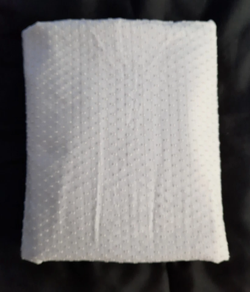 Fabric, Antique, 1.75 Yds. x 44", White Flocked, Semi-Sheer - Image 1 of 1