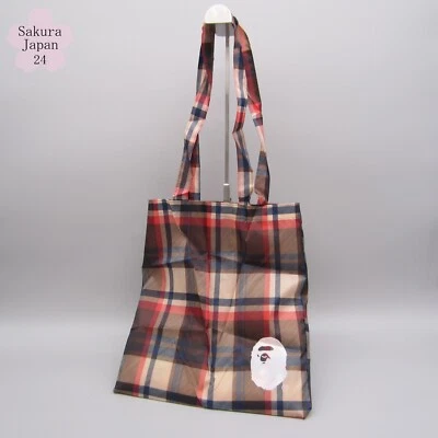 Bolso de Mano BAPE A Bathing Ape Patrón a Cuadros Inteligente Diciembre 2007 Revista Regalo Gratis Foto 1 de 4