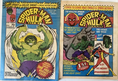 SPIDER-MAN AND HULK. NUMBER'S 390 & 437. (2 ISSUE VINTAGE 1980 & 1981 LOT) - Image 1 of 4
