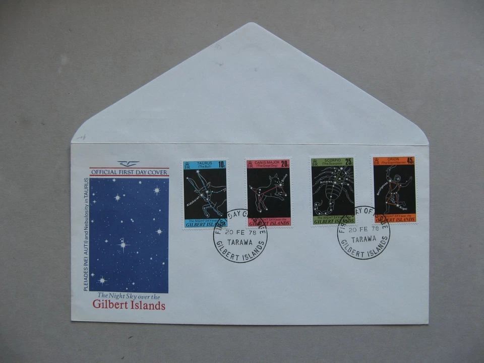 GILBERT  ISLANDS, cover  FDC 1978, astronomy Taurus M Canis Scorpio Orion - Image 1 of 1