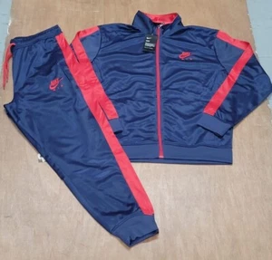 MEN NIKE Sportwear Tracksuit Sweatsuit * NAVY BLUE/RED Size X-LARGE - Picture 1 of 1