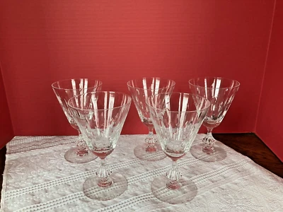 Lot of 5 VTG DUNCAN & MILLER MCM WILLOW PATTERN 6-1/4" Water Goblets MINT - Image 1 of 4