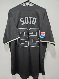 JERSEY NEGRO COSIDO PERSONALIZADO JUAN SOTO #22 REPÚBLICA DOMINICANA PARA HOMBRE TALLA 3XL - Imagen 1 de 9