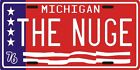Ted Nugent "The Nuge" 1976 Michigan Metal License Plate