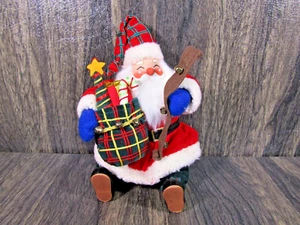 Muñeca de colección de Papá Noel sentado con bolsa de juguete coleccionista de 9" - Imagen 1 de 10