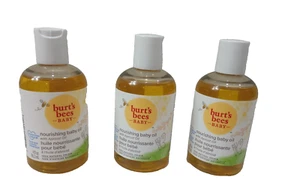 Burt’s Bees Baby Nourishing Baby Oil 4oz with Apricot Oil 100 % Natural Lot Of 3 - Picture 1 of 9
