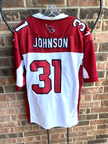 NFL Arizona Cardinals David Johnson 31 Nike Red White Jersey Men XL Cover