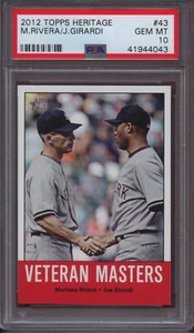 2012 Topps Heritage 43 Mariano Rivera Joe Girardi PSA 10 Gem Mint - Picture 1 of 1
