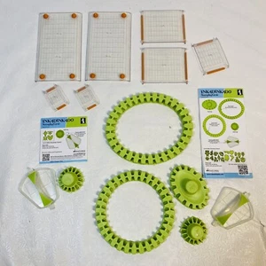 LOT Fiskars Clear Stamp Block Set 7pcs AND Inkadinkado Stamping Gear Cogs Wheel - Picture 1 of 5