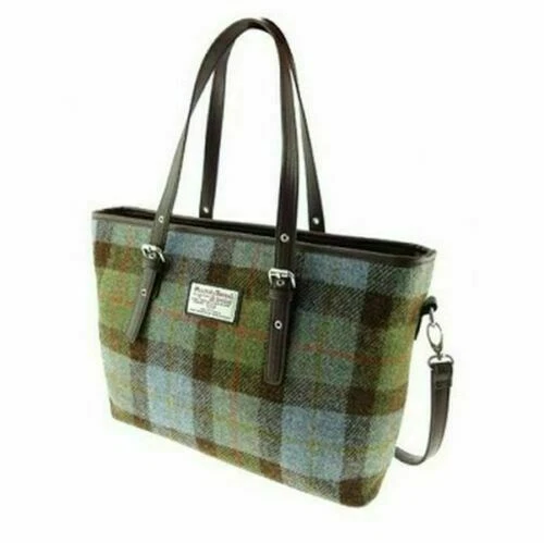 Women's Harris Tweed Large Tote Handbag in MacLeod Tartan LB1028-COL15 Brand New - Image 1 of 1
