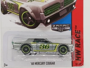 '68 Cougar, Hotwheels 50th ZAMAC 2015 Race 181of250, CFJ85. Zamac Silver  - Picture 1 of 4