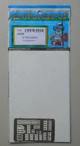 1:32 Flugzeug Sicherheitsgurte Bf109G Hasegawa EDUARD Photoetch Zubehör 32589 - Bild 1 von 3