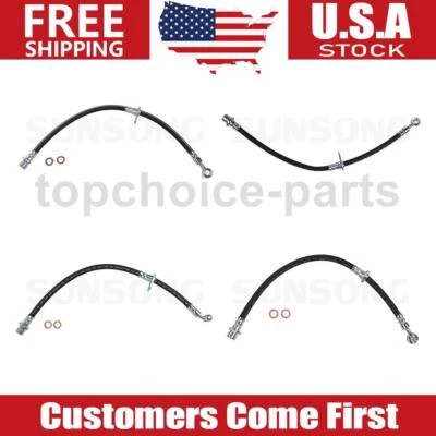 Manguera de freno delantera trasera izquierda y derecha 4 piezas para Acura CL 2001 2002 2003 Foto 1 de 4
