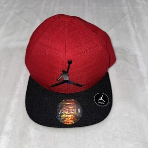 Air Jordan "Youth" Jumpman Hat - Red with Black Bill - Textured Fabric - Picture 1 of 5