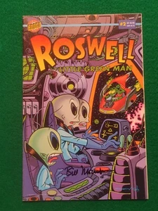 1999 Roswell: Little Green Man #2 Signed By Bill Morrison Bongo Comics - Picture 1 of 5
