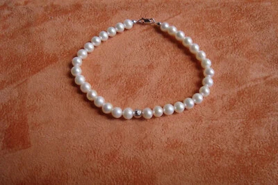 KIOTO BRACCIALE DI PERLE DONNA CON SFERA IN ORO BIANCO 18 KT 750 261B (6287) - Immagine 1 di 4