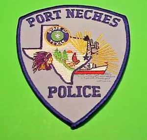 PORT NECHES TEXAS TX (INDIANER / ÖLQUELLE) 5 1/2" POLIZEI PATCH - Bild 1 von 1