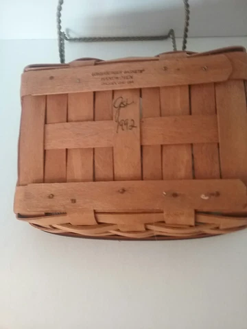 Longaberger 1992 Fathers Day Paper Basket with liner,  Protector & Paper Cover
