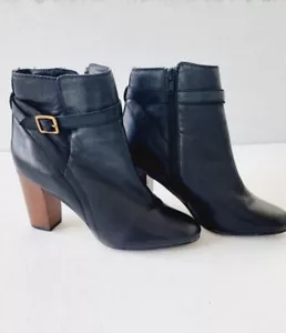 Basque Georgie Black Leather Ankle Boots Ladies Size 8.5 - Bild 1 von 10
