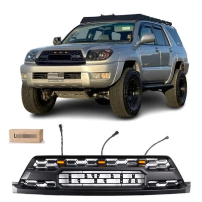 Front Grill Fit For 2003 2004 2005 4Runner Matte Black with LEDs - Изображение 1 из 4