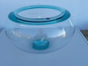 Royal Copenhagen Crystal Deko Obst Glas Schale Blau - Transparent 39 cm - Bild 1 von 7