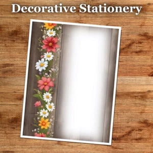 NEW - Decorative Stationery Designs (25 Sheets) 8.5 x 11 Premium Paper #9013 - Picture 1 of 3