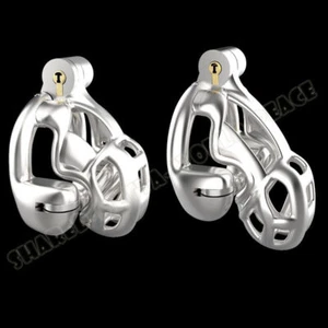 Stainless Steel Cobra Male Chastity Device Mamba Cage Clamp Ring Lock Belt - Picture 1 of 26