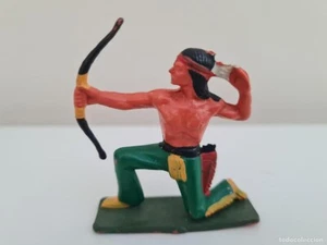 718 FIGURA GOMA INDIO DISPARANDO ARCO RUBBER FIGURE STARLUX MADE IN FRANCE - Imagen 1 de 3