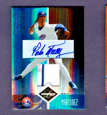 Camiseta deportiva Leaf Limited Monikers 2004 parche automático #179 Pedro Martinez #/10 casi nueva-como nueva Foto 1 de 2