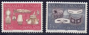 GROENLANDIA 1987 Artigianato locale 2v MNH** - Picture 1 of 1