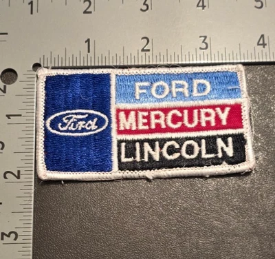 Vintage Ford Mercury Lincoln Jacket Patch Dealership Mechanic Automotive Car - Image 1 of 2