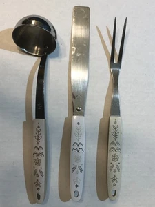VTG Flint Arrowhead Serving Utensils Ladle, Icing Spatula, Carving Fork Lot of 3 - Picture 1 of 5