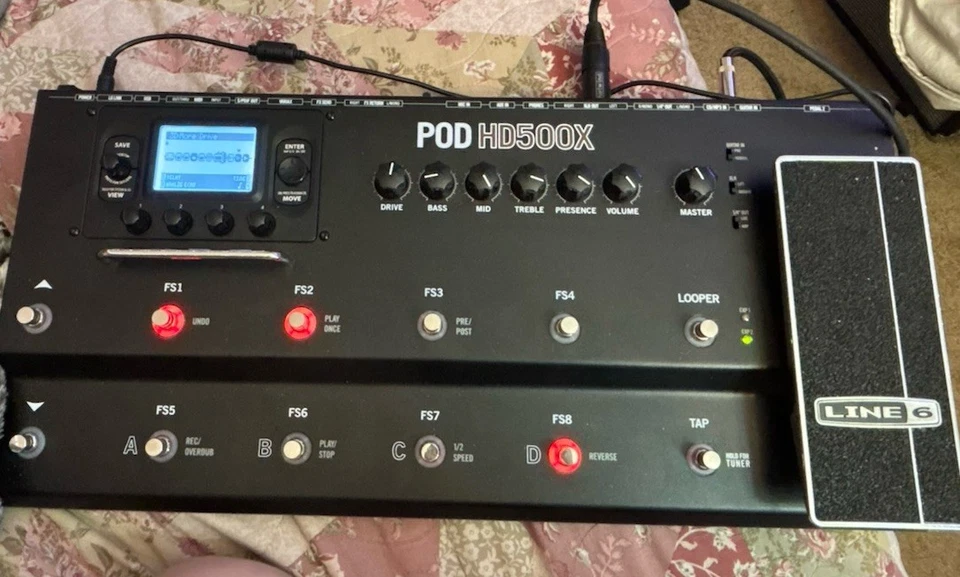 Line 6 POD HD500X Black Guitar Multi Effects Modeler & Processor Pedal Board - Image 1 of 1