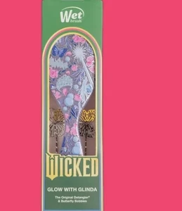 WICKED THE MOVIE Wet Brush GLOW WITH GLINDA And Butterfly Bobbies NEW - Picture 1 of 6
